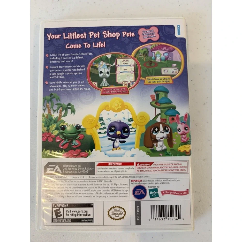 Nintendo Wii Littlest Petshop E-Rated Video Game Complete With Manual CIB
